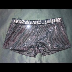 Black, Sparkly Rave Shorts!